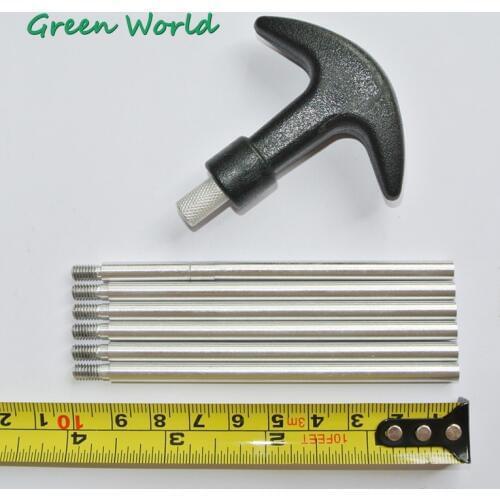 Green World 8pcs/lot Alumium Rotate Rods ,Gun Cleaning Rods Set Thread 8-32