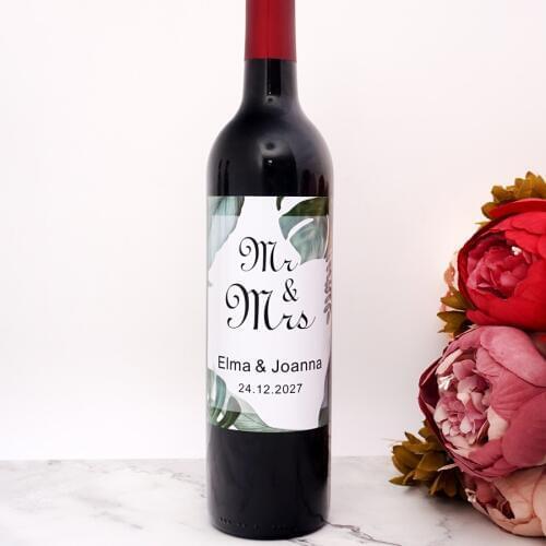 20pcs Custom Personalized Forest Style Wedding Wine Labels Ceremony Bottle Labels Stickers Valentines Day DIY Party Decor
