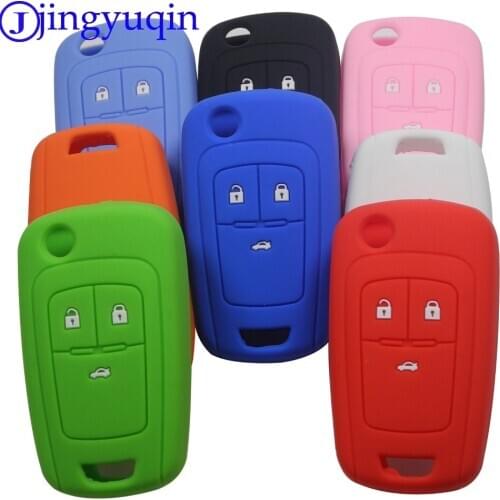 Jingyuqin New 3 Buttons Remote Silicone Rubber Car Key Case Cover for Chevrolet Cruze Holder