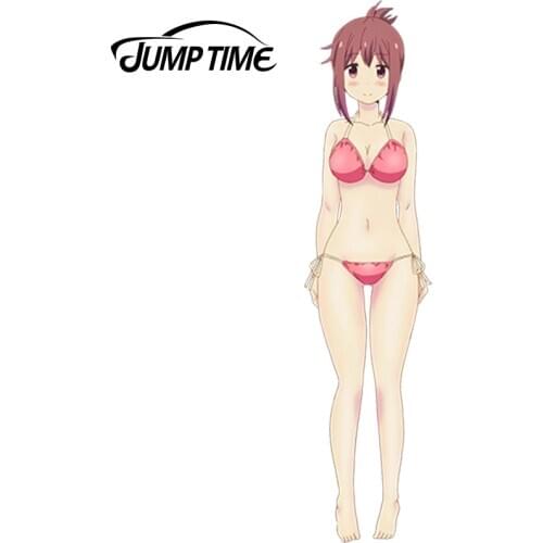 JumpTime 13cm x 3cm Car Styling Sexy Bikini Girl Takayama Haruka Sakura Trick Anime Graphic JDM Vinyl Trunk Decal Car Stickers