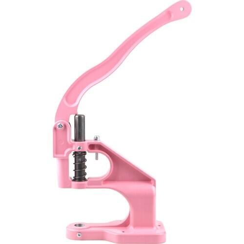 Kalaso 1PC Pink Hand Press Tool Machine For Eyelet Grommet Or Double Cap Rivets DIY Craft Tools
