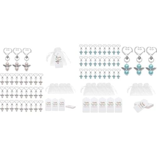 LUDA 30Set Lucky Guardian Angel,Guardian Angel Keychain,Guardian Angel Keepsake,Baby Shower Gifts for Guests