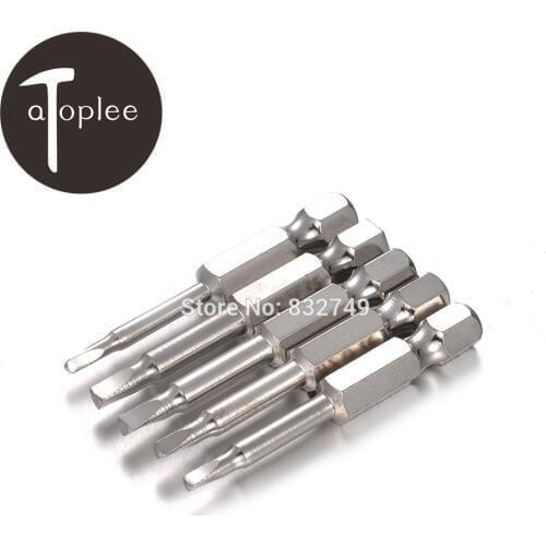 5 PCS 50mm Magnetic Triangle Screwdriver Bits S2 Steel 1/4 Hex Shank Screwdrier Set Triangle Magnetic Scredriver Bits