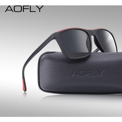 AOFLY Fashion Polarized Sunglasses Men Women Ultralight TR90 Frame Brand Designer Vintage Driving Sun Glasses Male Goggles UV400