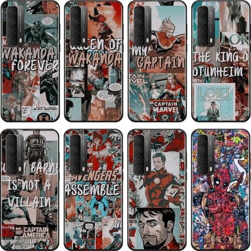 Marvel retro comic superhero For Huawei Y9A Y9S Y9 Y8P Y8S Y7A Y7P Y7 Y6 Y6P Y6S Y5P Y5 Prime Pro 2019 2020 Soft Phone Case