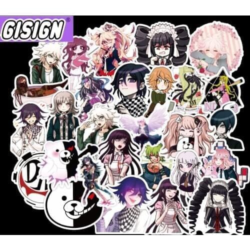 10/30/50pcs Danganronpa Anime Stickers For Kids Children Cans Guitar Skateboard Motorcycle Stickers Laptop Sticker Pack Game