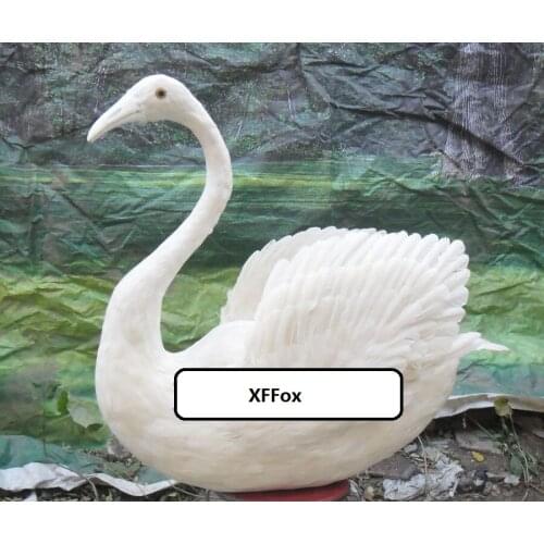 Huge simulation white swan model foam&feather big lifelike swan toy gift about 75cm xf0704