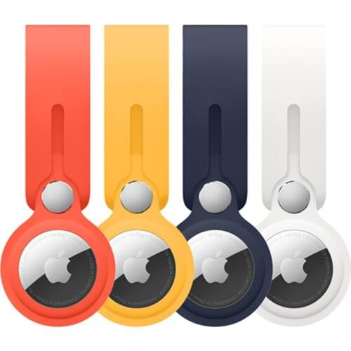 Portable Protector Case for Apple AirTag Soft Silicone Anti-Scratch Protective Skin Cover for AirTag Holder Finder Keychain Ring