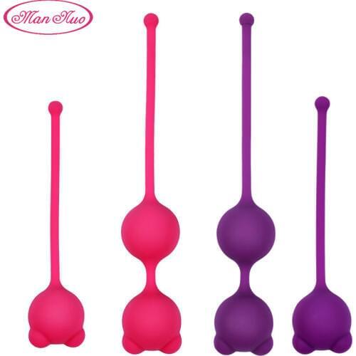 Man Nuo Silicone Smart Ball Kegel Ball for SexBen Wa Ball Vagina Exercise Machine Vibrator Vaginal Geisha Ball Sex Toy for Women