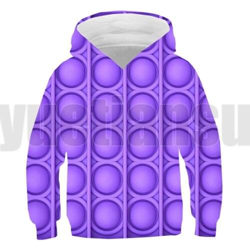 Fashion 3D Printed Rainbow POP It Hoodie Men Oversize Sweatshirt Anime Family Games Pullover Kids Clothes Pop Fidget Streetwear