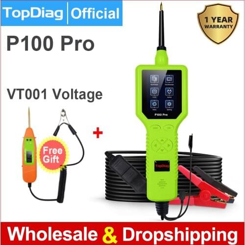 2021 New TopDiag Power Probe P100 Pro PK PS100 P200 Car Circuit Analyzer Automotive Electric System Tool Injector Tester