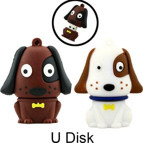 Cartoon dog usb flash drive Full Capacity pendrive 4gb 8gb 16gb 32gb 64GB memory stick pendrive u disk flash card lovely gift