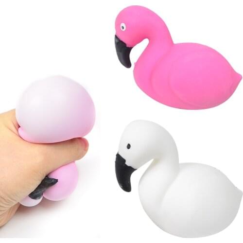 10cm Cute Flamingo Animal Hand Fidget Toy Kids Gift Childrens Toys Office Pressure Release Antistress Squeeze Decompression Toy