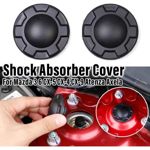 2Pcs Black ABS Shock Absorber Trim Stabilizer Protection Cover Waterproof Dustproof Cap For Mazda3 Mazda6 CX-5 CX-3 CX-9 2017