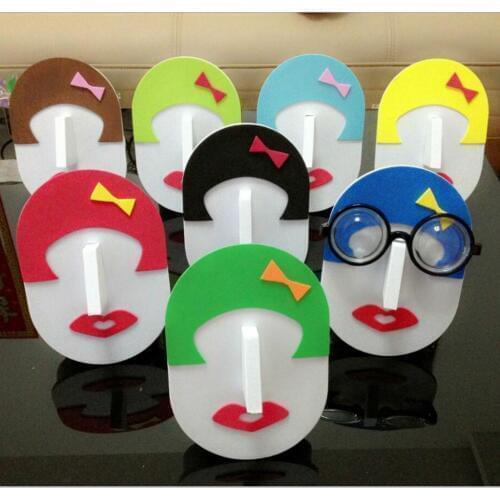 Female Red Lips Glasses EyeglassesDisplay Stand Female Face Sunglasses Wall Mount Novelty Holder Rack