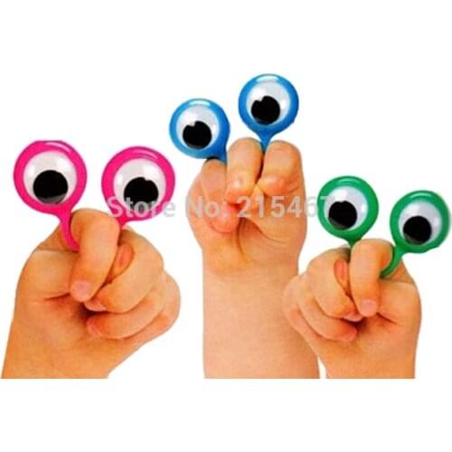 24pc Free Shipment Finger Eye Googily Eyes Puppets Kids Birthday Party Favours School Game Pinata Toys Favors and prize gift