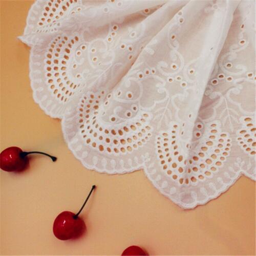 2Yds/lot 27cm wide handmade beige white cotton cotton embroidered lace hollow trimming decorative accessories AC527