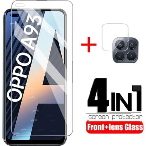 4 in 1 protective glass for oppo a53 a73 a93 2020 screen protector tempered glass back camera lens film oppoa93 a 93 73 53 33