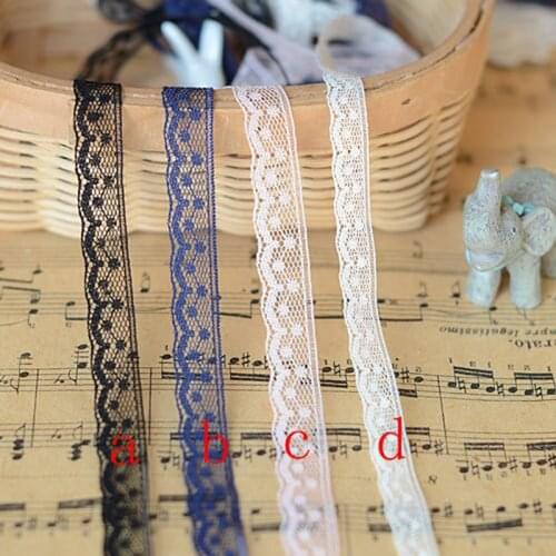 50Yards 4 Colors Lace Trim Ribbon Sewing Trim Scrapbook Card Decoration Wedding Lace Bridal Gift Wrap Basket YYN556