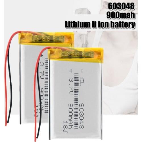 3.7V 900mAh 603048 Rechargeable Battery Li-Po Polymer cells Lithium li-ion Lipo Battery For Drone MP3 MP4 GPS DVD LED Light
