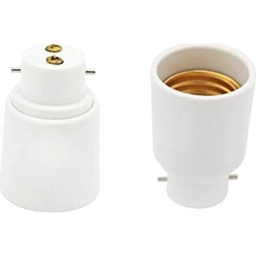 B22 To E27 Lamp Adaptor Connector Light Base Screw Light Bulb Socket Flame Retardant Bakelite Durable Safe Non Electric