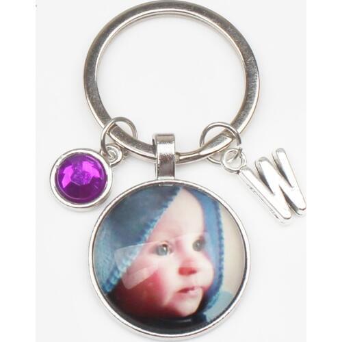 New Personalizeds Photo Pendant Custom Keychain Photo Baby Child Mom Dad Grandparents Dear Gift Family Member Gift Crystal