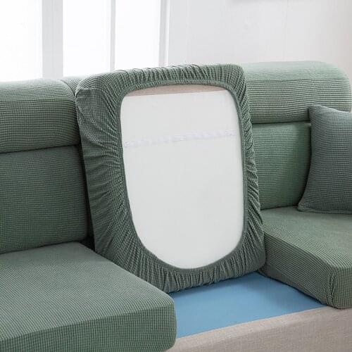 Polar Fleece Sofa Seat Cover Jacquard Stretch Sofa Cushion Cover for funda sofa chaise lounge Slipcover