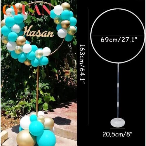 CYUAN 1set 163x69cm Wide Circle Balloon Stand Arch For Wedding Decor Baby Shower Kids Birthday Party Background Decorative Props