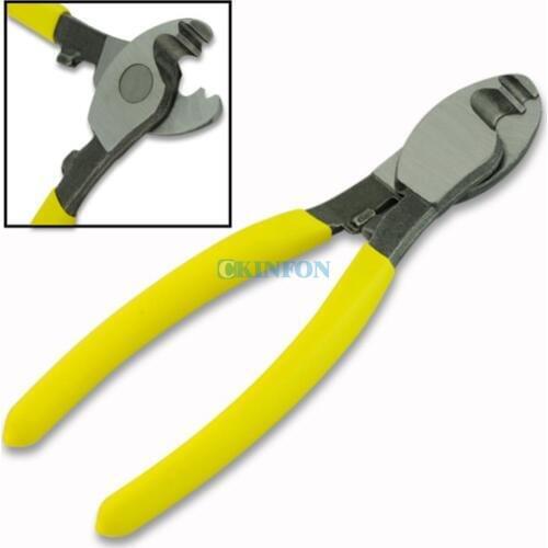 DHL 50PCS Yellow Green Handle Wire Cable Cutting Plier Cutter Stripper (Color: Yellow)