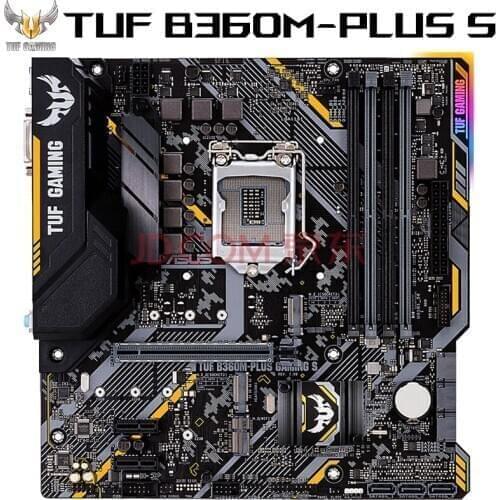 Used,ASUS B360M-PLUS GAMING S Motherboard Intel LGA1151 B360 Chipset DIMM DDR4 Support i7 8700 8700K 8500 CPU