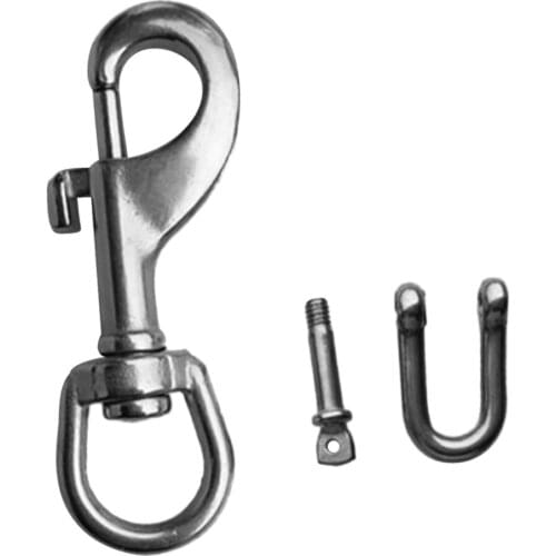 Marine 316 Stainless Steel Scuba Diving Camera Holder Bolt Snap Clip Shackle Equipment for Underwater Snorkeling Free Diving