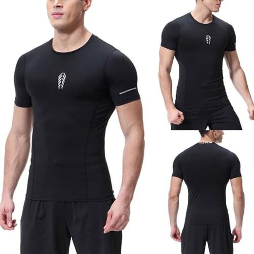 Men Sportwear Tights Compression Shirt Gym T Shirts Running Training Sport Clothing Fitness Tops