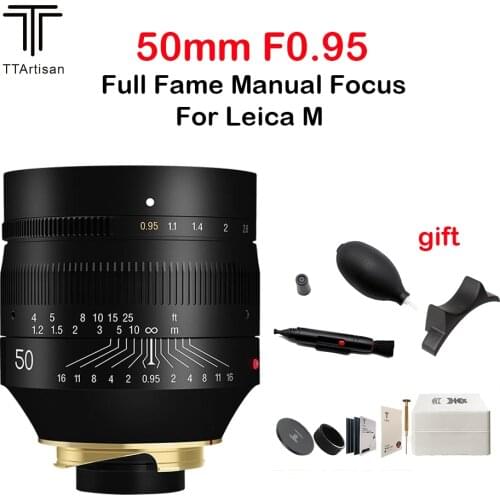 TTartisan 50mm F0.95 Lens Full Fame Large Aperture Manual Focus for Leica M Mount Camera Large Aperture M9 M10 50 Camera Lens