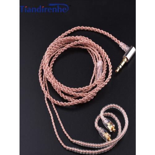 Upgrade HIFI MMCX Cable for Shure SE215 SE535 SE846 SE425 Earphone Headphone Wire with Heat Shrink Tubing for iPhone Android IOS