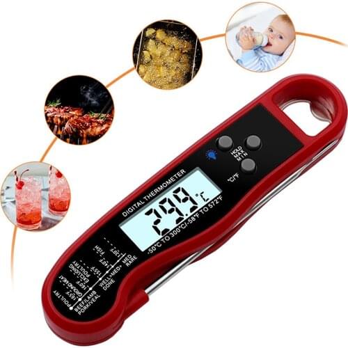 Food Thermometer Digital Kitchen Thermometer Foldable Probe For Meat Water Milk Cooking Food BBQ Electronic Oven Kitchen Tools