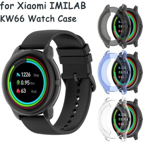 Half-pack Protective Case For Xiaomi IMILAB KW66/YAMAY SW022 Smart Watch Soft Thin TPU Protector Bumper Watch Frame Case Cover