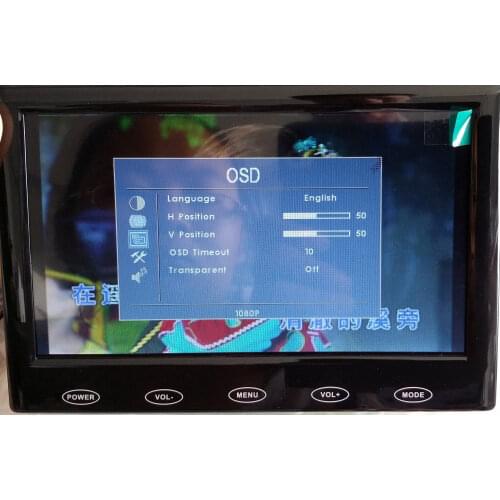 Prime 10.1'' Inch Portable Monitor 1024x600 Display HDMI-compatible/VGA/AV photography thinner Raspberry Pi swith router con