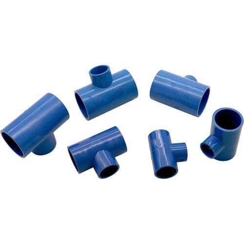 25-20 32-20 32-25 40-20 40-25 40-32 PVC Reducing Tee Connectors Garden Irrigation Water Pipe Adapters Blue 1Pc