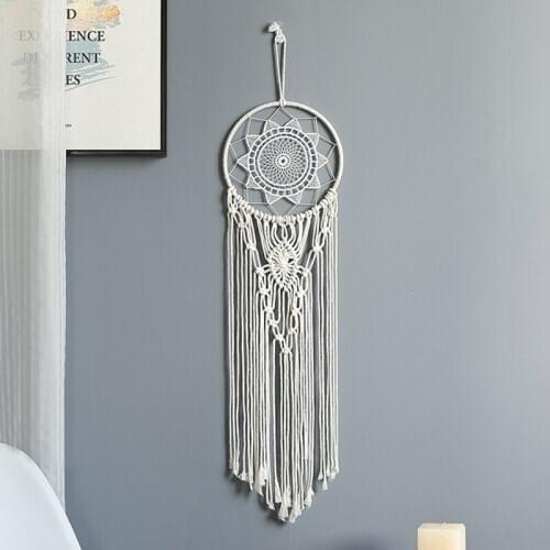 Nordic dreamcatcher hanging decoration star wall hanging tapestry dreamcatcher big bohemian Wall decor beige cotton tapestries