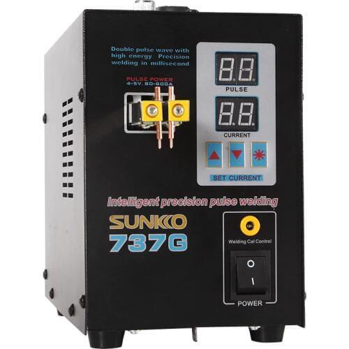 SUNKKO 737G Battery Spot welder 1.5kw LED light Spot Welding Machine for 18650 battery pack welding precision pulse spot welders