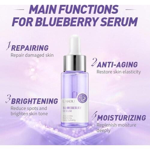 17ml Blueberry Rose Moisturizing And Anti Essence Plant Pores Extract Firming Shrinking Lifting Oil Control S6Y4