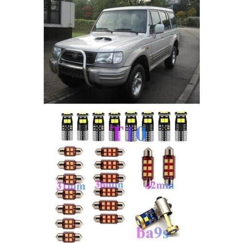 Interior LED Lights Replacement for mitsubishi galloper mirage santamo shogun sport sigma Accessories Kit WHITE