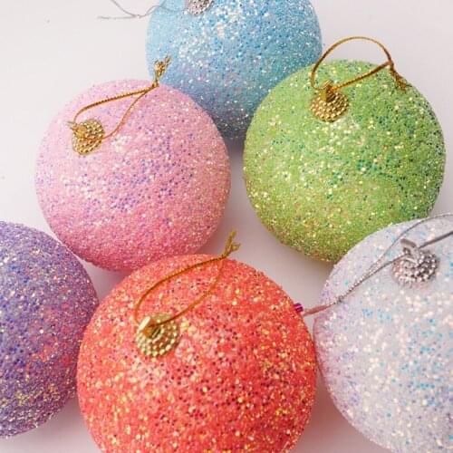 1Pcs 8cm Christmas Tree Hanging Balls Pendant Ornaments 2022 New Year Xmas Balls Christmas Party Home Garden Decorations