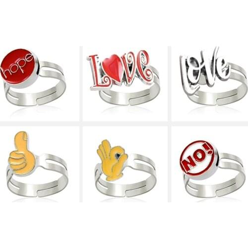 1PC Mix Style Cartoon Adjustable Children Ring With Box Childrens Day Gift LSSR84-439