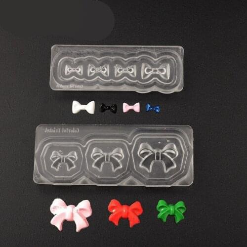 1pcs UV Resin Jewelry Liquid Silicone Mold Bow Resin Charms Mold For DIY Making Jewelry Nail Art Mold
