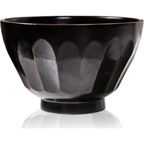 5PCS Household Wooden Bowl Insulation Jujube Wooden Soup Bowl Hand Hammered Rice Bowl Baby Food Supplement Bowl