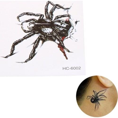 5pcs/set Body Cover Scars Spider Tattoo Painting Tattoo Stickers Can Be Scrubbed 105*60mm