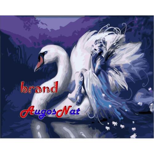 5d full diamond painting white swans rhinestone embroidery birds mosaic art decor diamond dots poster wall paper diy craft gift