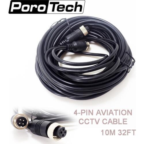 AC-10M 5pcs/lot 4 pin aviation vehicle cctv camera waterproof extension cable nice 4-Pin Aviation Video Cable