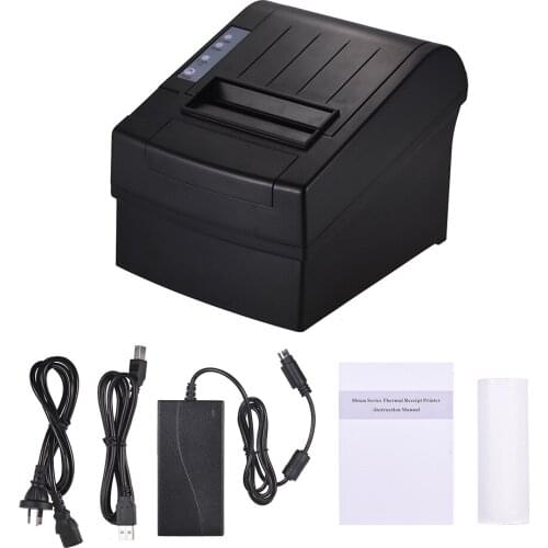 80mm Wireless Wifi Thermal Receipt Printer Compatible with ESC/POS Commands Bill Ticket High Speed Printing Auto Cutter USB